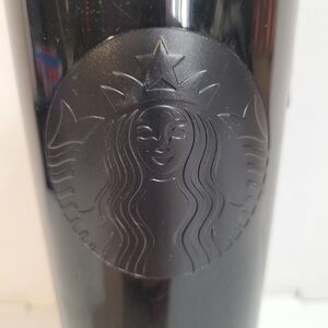 Starbucks Black Tumbler with Embossed Siren Logo